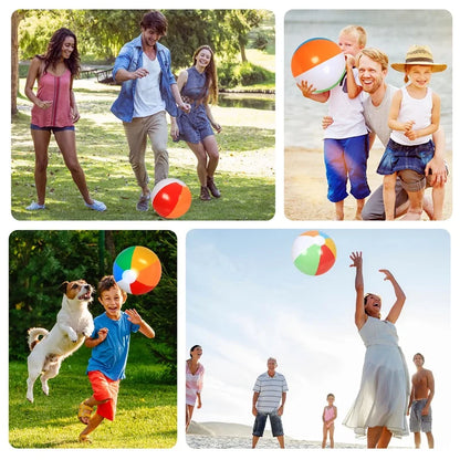 Inflatable Beach Balls Rainbow Color Pool Ball Swimming Pool Water Games for Kids Birthday Gifts Summer Party Favors Volleyball