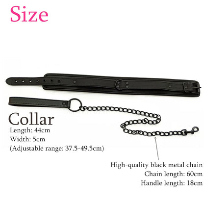 Sex Toys for Couple BDSM Sex Bondage Set Erotic Adults Toys Handcuffs Ankle Cuffs Collar Sex Toy Kit Adults Game SM Products