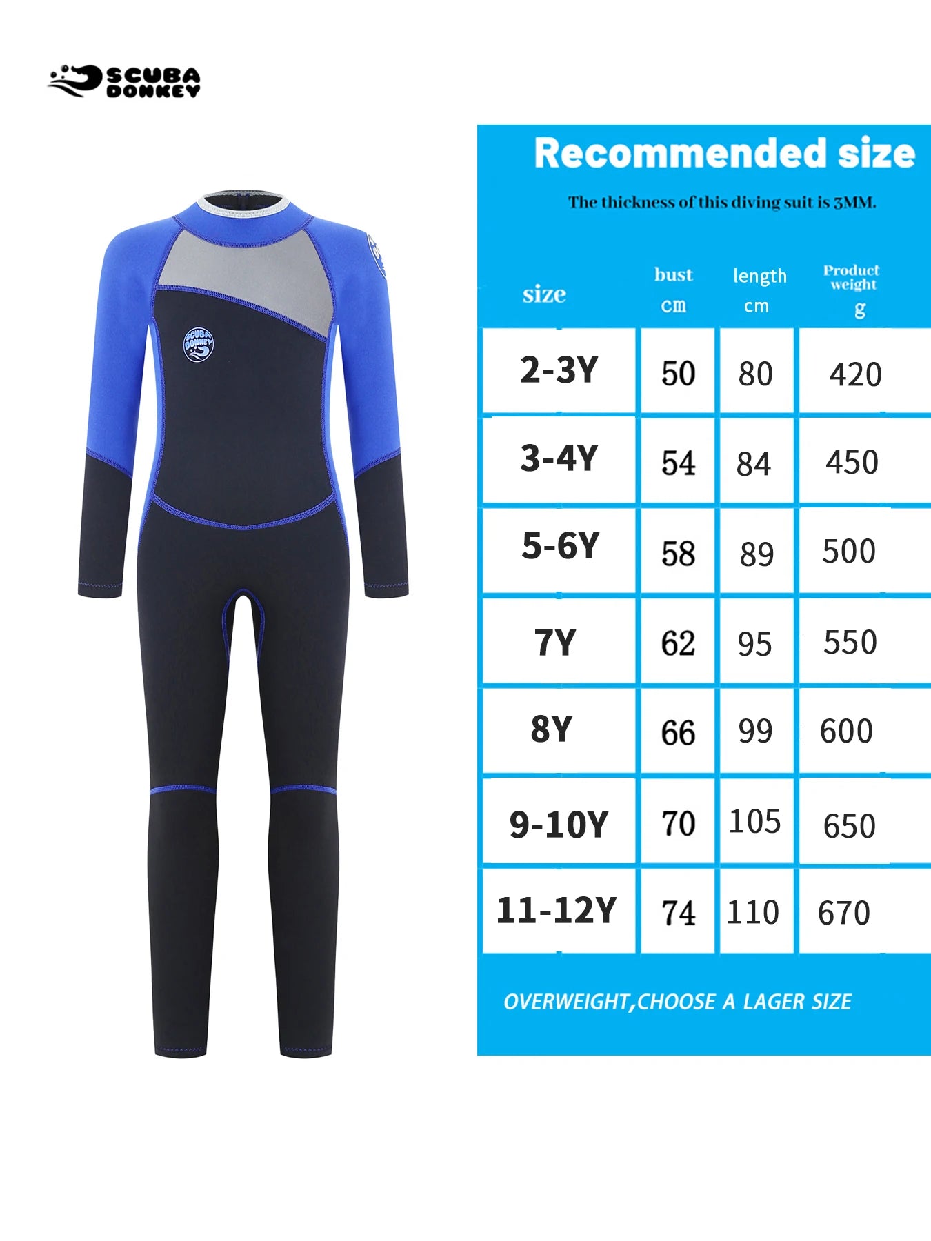 Kids Wetsuit for Boys Girls Toddler  2.5MM Neoprene Long Sleeve Wet Suits for Swimming