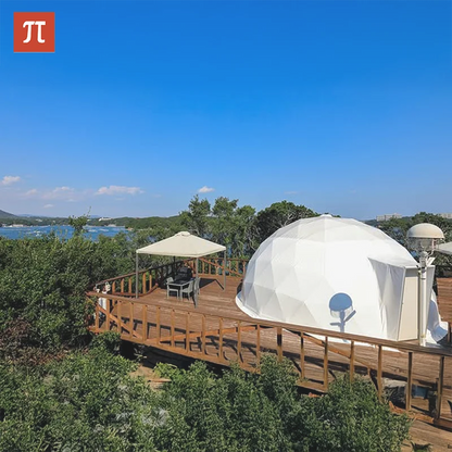 Spherical tent, geodesic tent, dome tent, galvanized steel pipe frame, PVC waterproof tarpaulin, wind-resistant, pressure-resist