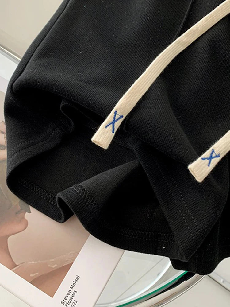 2026 Summer Shorts Women Elasticity Lovely Girls Korean Style Sweet Students Harajuku Simple Pure Gray Trousers Female New