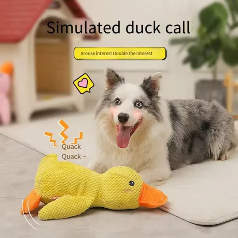 Dog Toy Stomping Duck Bite Resistant Grinding Teeth Cleaning Large Dog Interactive Entertainment Puppy Boredom Pet Plush Toy