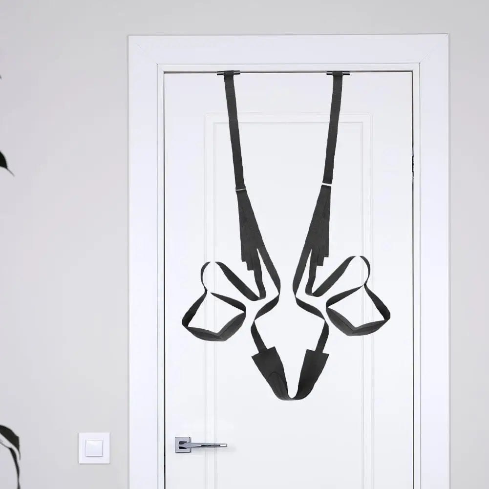 SM Sex Swing with Adjustable Door Anchor and Straps for Hands Feet Restraint Unlock Multiple Positions