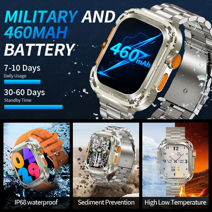 New 2.1" Ultra HD NFC Bluetooth Call Smart Watch Men Compass GPS Track 460mAh Battery Waterproof Smartwatches For women men