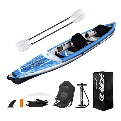 Spatium Inflatable Kayak PVC Fishing Boat 1-3 Person For Water Sports Surfing Rafting Touring Inflatable Kayak With Paddle,Seat