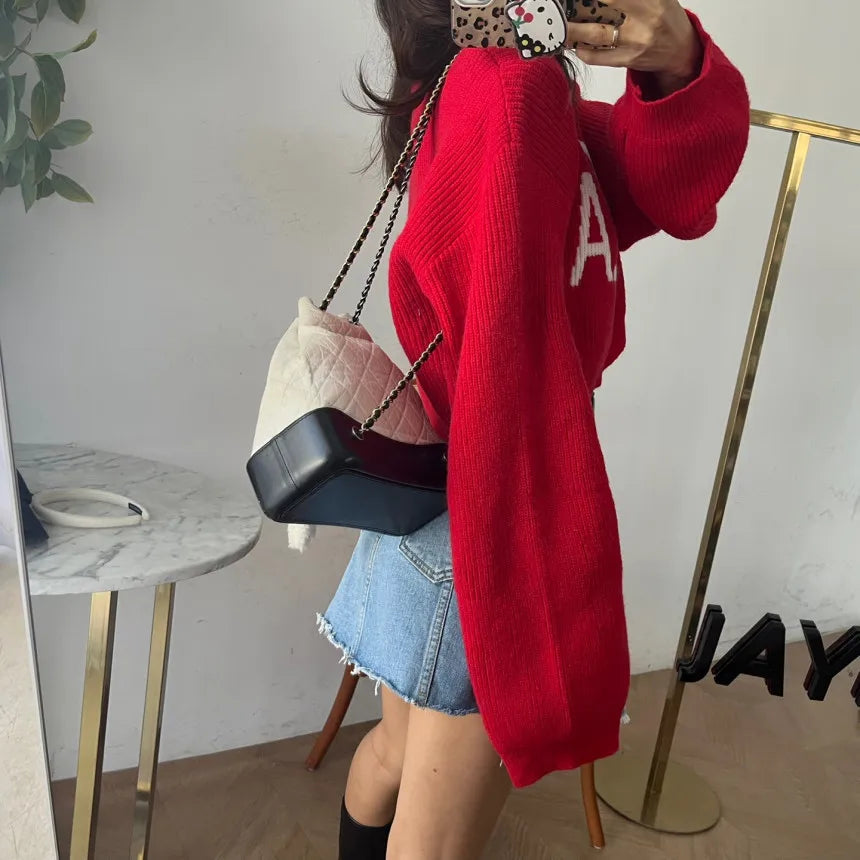 Chic High Waist A-Line  Skirt Women's Jeans ort Skirt Spring Vintage Slimming Splicing Hemming Girl's Faion Commute