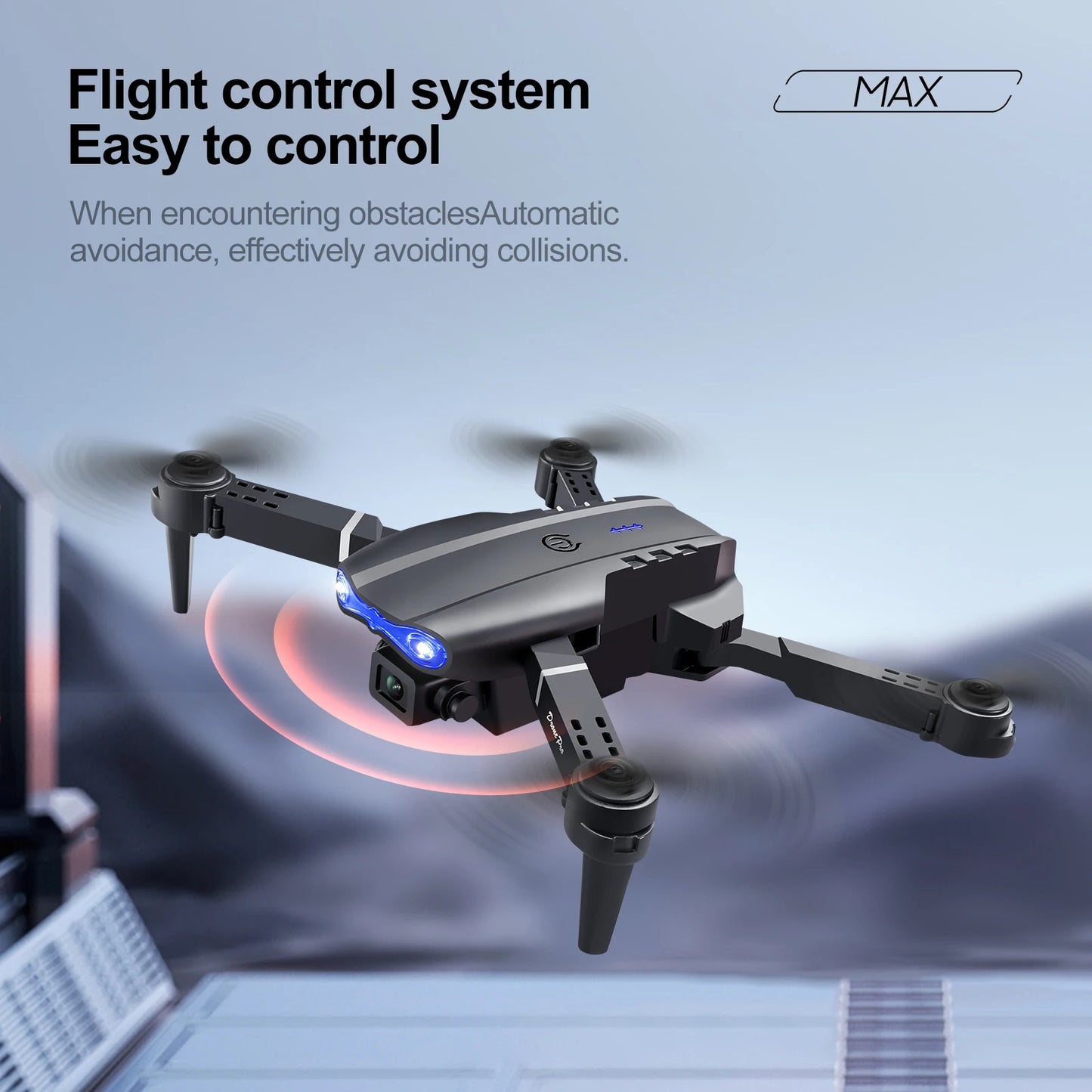 New E88 E99 Drone Remote Control with Screen Dual Camera Optical Flow Localization 2.4G RC Quadcopter One-button Take-off Drones