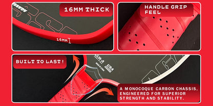 Agassi pro IV 16mm Pickleball Paddle 2026 New GEN 4 TFP Foam Core T700 Carbon Fiber Rackets for Increased Spin And Control