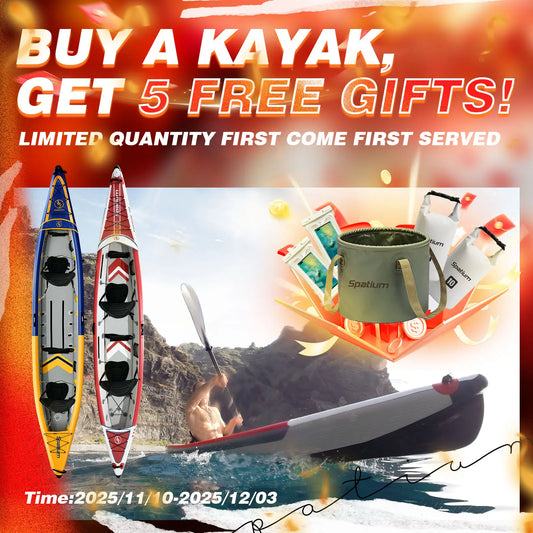 Spatium Inflatable Kayak PVC Fishing Boat 1-3 Person For Water Sports Surfing Rafting Touring Inflatable Kayak With Paddle,Seat