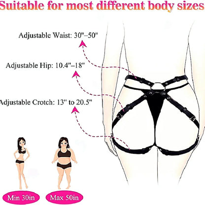 Lingerie With PU Leather D Shaped Ring Offers Couples Gaming Equipment Through Erotic Clothing Punk Carnival Holiday Styling