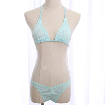 DEKA Mini Transparent Bikini Set fo Women Extreme Tiny Triangle Micro Swimwear Beachwear Bathingsuit Underwear Lingerie Swimsuit