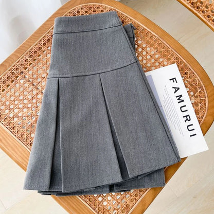 MEXZT JK Preppy Black Mini Skirt Women Y2K Streetwear High Waist Pleated Skirts Summer Korean Fashion All Match A Line Skirt New
