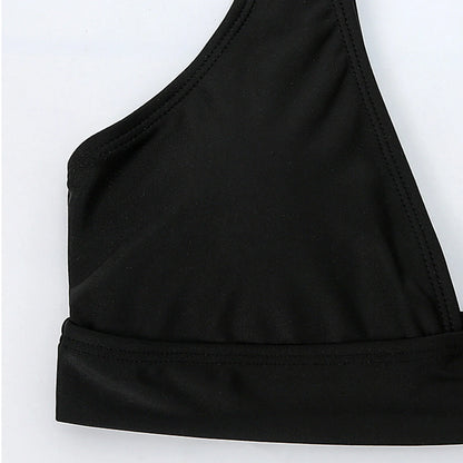 Women Solid Split Swimsuits Push Up Bar Patchwork Swimsuit Sexy Women'S Bikini Front Ruched High Rise Swimsuit Two Piece
