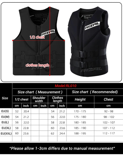 Life Vest Adults Surf Vest Kayak Wakeboard Motorboats Raft Rescue Boat Ski Water Sports Swimming Drifting Rescue Life Jacket