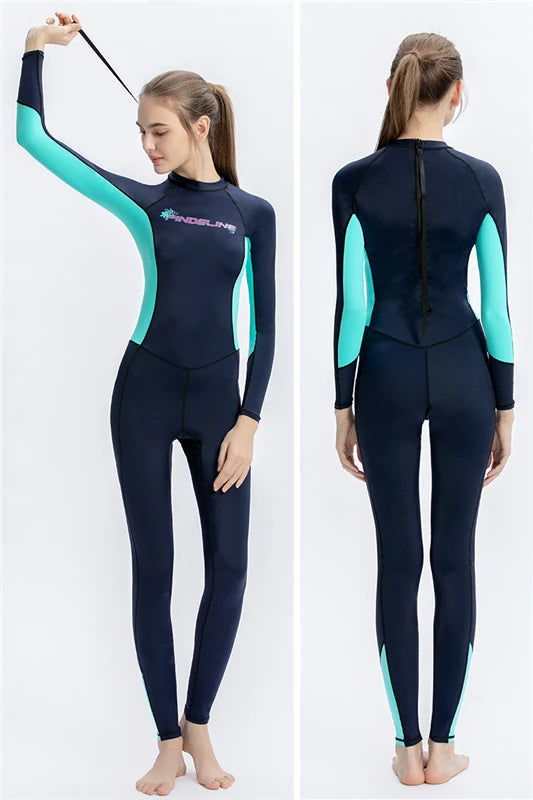 Women's Wetsuit Quick-drying Swimsuit Ladies One-piece Anti-jellyfish Dive Skin Sunscreen Swimming Surfing Snorkeling Rash Guard