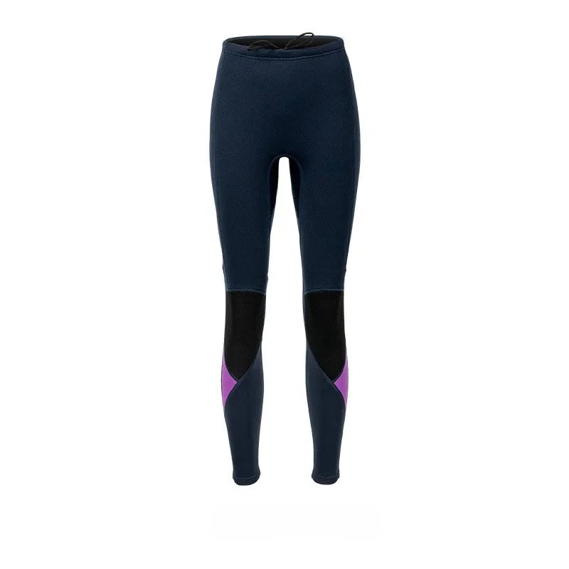 Women's 3mm Two-Piece Diving Suit Long Sleeve Coldproof Wetsuit Top Pants for Snorkeling Surfing Swimming