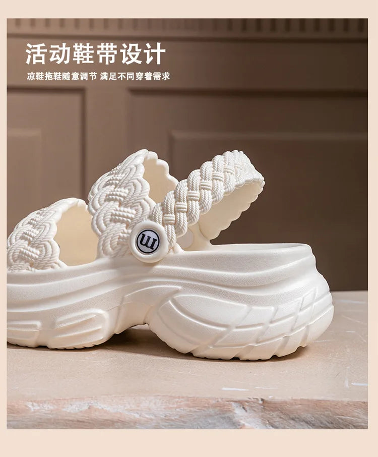 Comwarm Fashion Women's Slippers Platform Outdoor Female Slides Slip On Concise Slides EVA Soft Sole Comfortable Women's Sandals