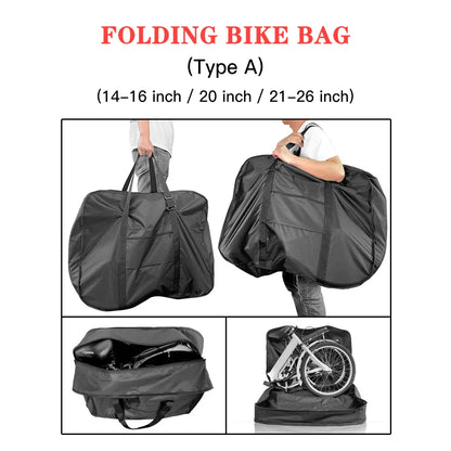 Folding Bike Travel Bag Bicycle Portable Transport Carrying Case for 14-16 inch / 20-22 inch / 21-26 inch Bycicle Accessories