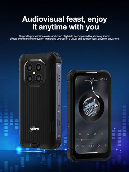 SERVO TANK500 IP68 Waterproof Mini Smart Phone 4G LTE Android 12 RAM 6GB ROM 128GB PTT Network Intercom Small Rugged Smartphones