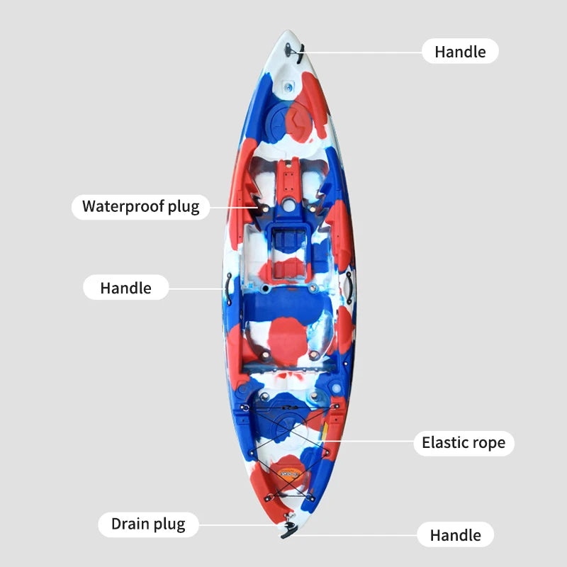 1 Persons Paddle Kayak Sport Fishing Kayak Pedal For Lakes & Rivers