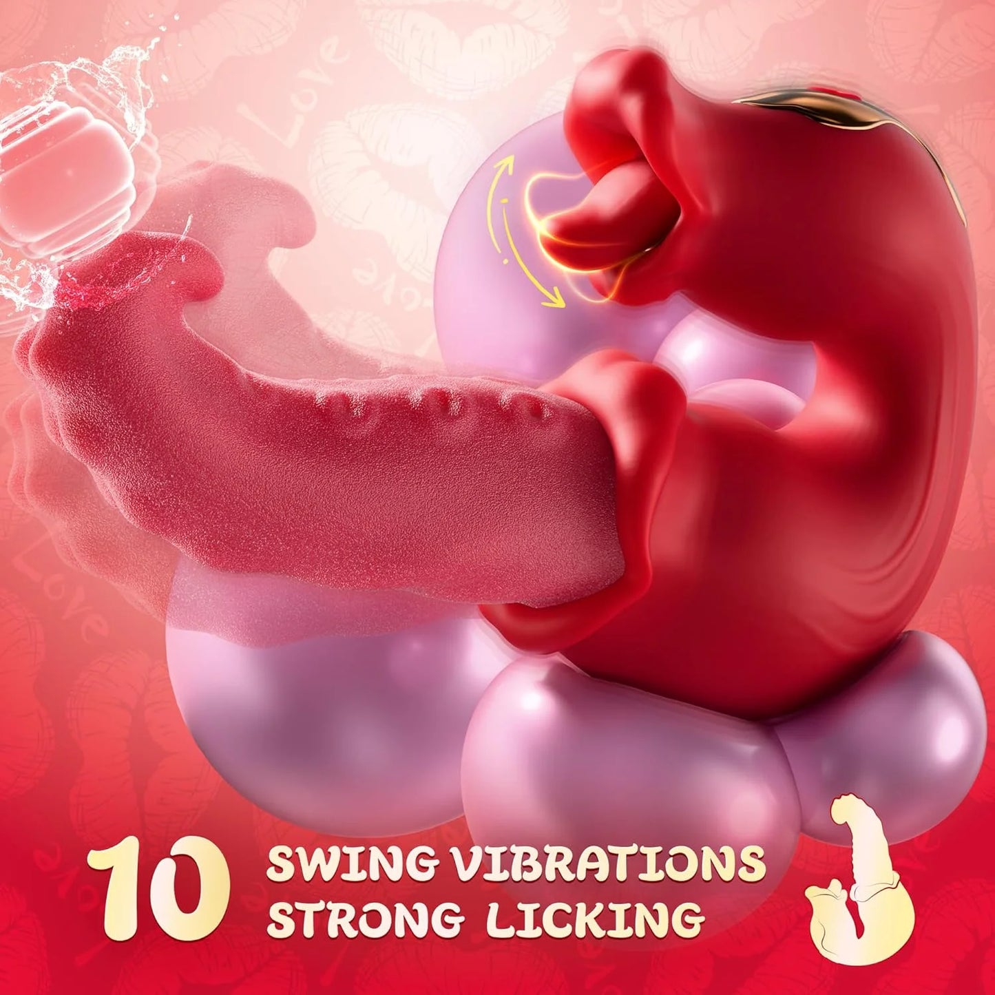 Vibrator Adult Sex Toys for Women 4 in 1 Tongue Thrusting Vibrators Dildo Sucking Clit Stimulator for Female Couples Adult Games
