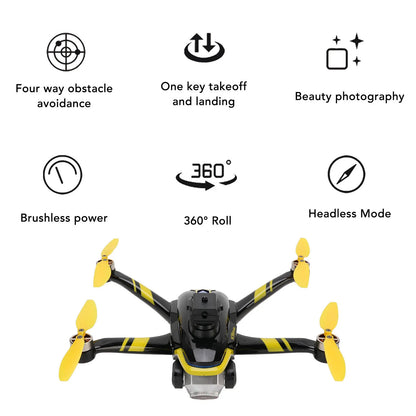 Remote Control Drone with Screen 4K High Definition Camera Smart Obstacle Avoidance Brushless Quadcopter for Aerial Photography