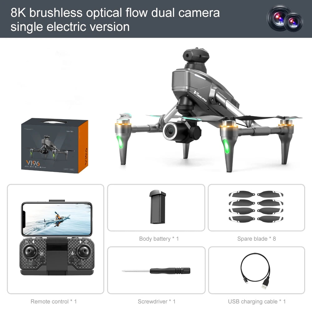 Race Drone  8K Dual Professional Aerial Photography HD Dual-Camera WIFI FPV Four-Axis Rc Quadcopter Toy UAV