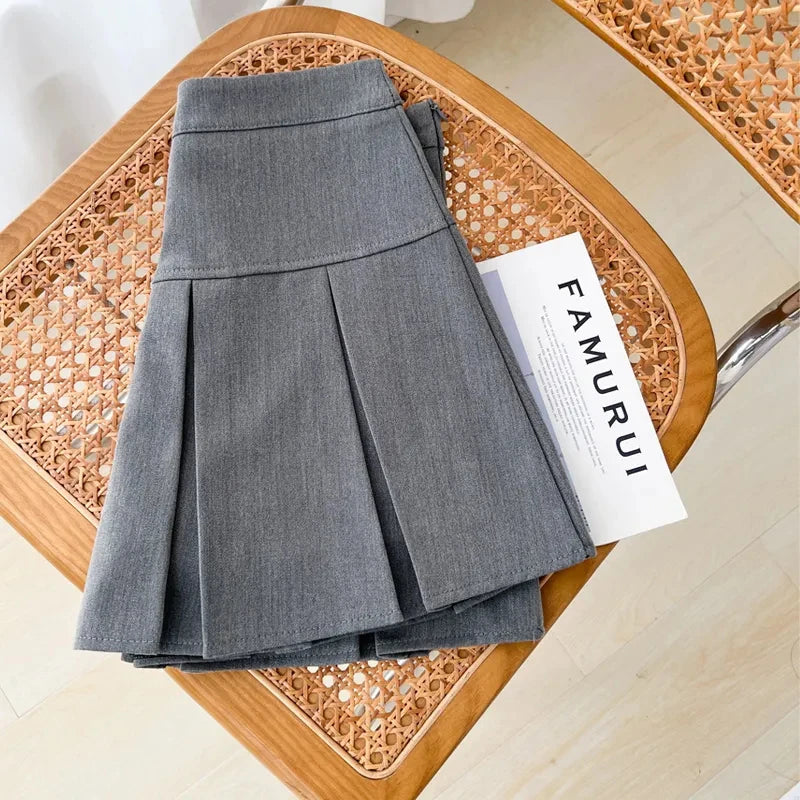MEXZT JK Preppy Black Mini Skirt Women Y2K Streetwear High Waist Pleated Skirts Summer Korean Fashion All Match A Line Skirt New