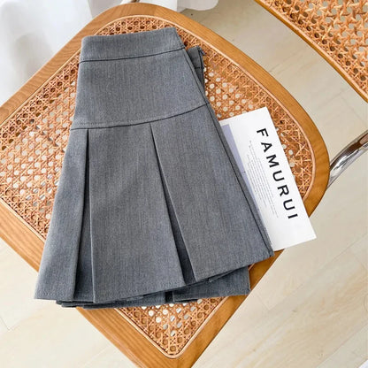 MEXZT JK Preppy Black Mini Skirt Women Y2K Streetwear High Waist Pleated Skirts Summer Korean Fashion All Match A Line Skirt New