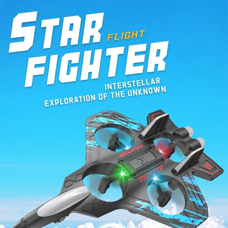 2.4GHz RC Drone with 4-Axis Gyro, One-Key 360° Flip Stunt Plane, Easy To Fly Remote Control Aircraft for Kids Adults