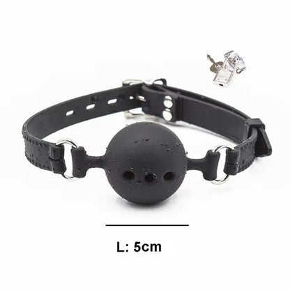 Soft silicone mouth plug with holes, full silicone mouth ball, couple flirting toy, fun mouth hook