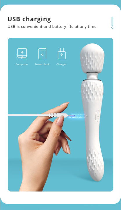 Sexy Toys Female Double-headed Vibrator AV Stick Female Masturbator  Big Vibrator Toys for Adults 18 Sex Shop Sexulaes Toys