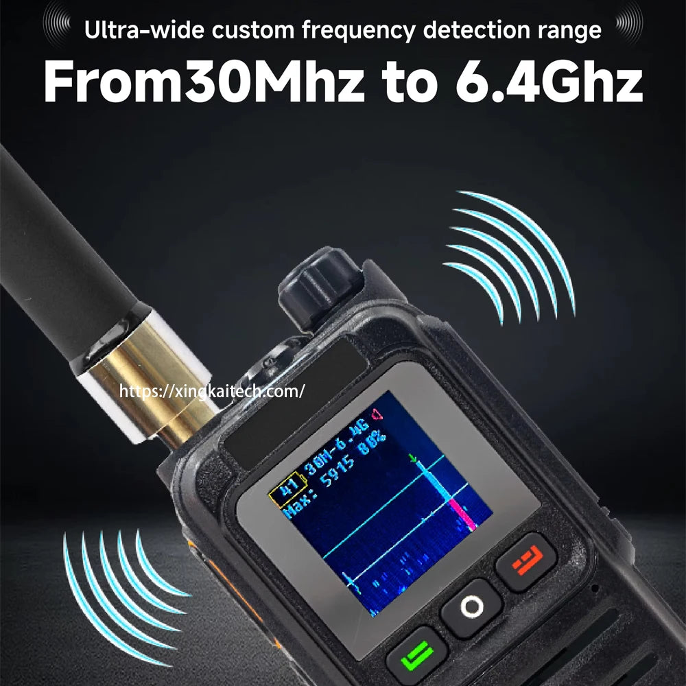 Drone Detector 2KM Long Distance UAV Detection Device Handheld 30-6400MHz Detection Drone Alarm Drone Video Transmission Signals