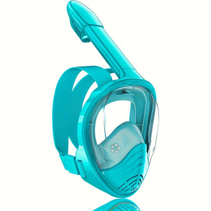 Kids Snorkel Mask Anti-Fog Leak-Proof Soft Silicone Design Easy to Wear Diving Mask Underwater Scuba Full Face 360° Panoramic