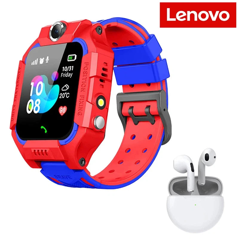 Lenovo Q19B Kids Smart Watch With Headset 4G GPS Location Tracker Sim Card Waterproof Call Camera Mobile Smartwatch For Gift