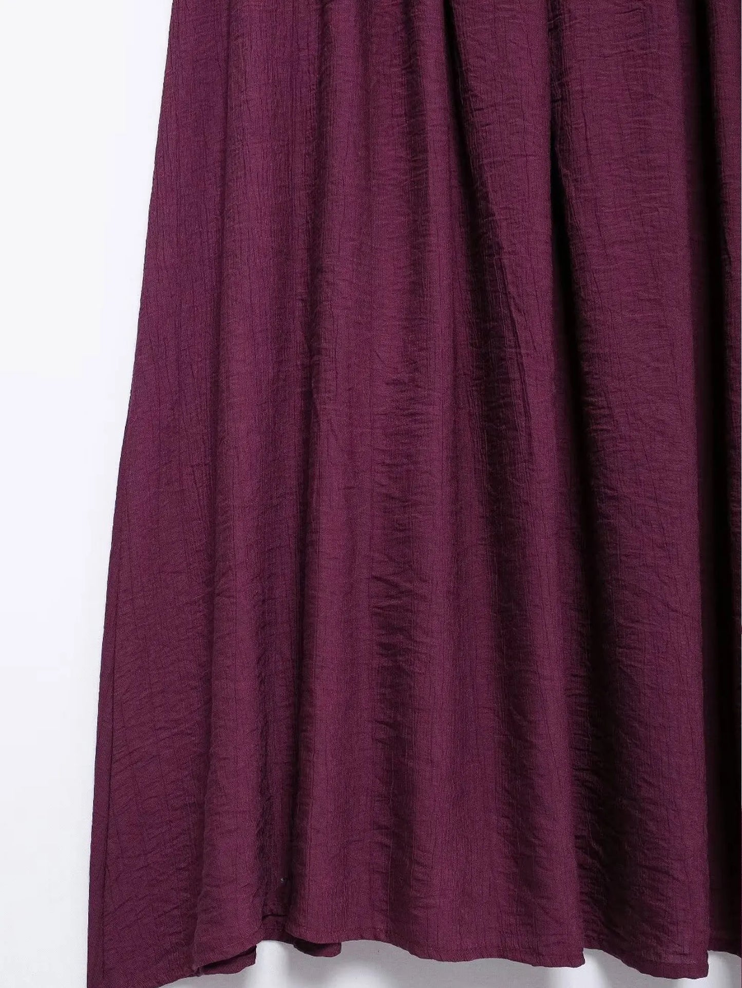 HH Elegant Midi Skirt For Women Fashion Solid A-line High Waist Pleated Side Zipper Long Skirt Vintage Skirts Chic Bottom