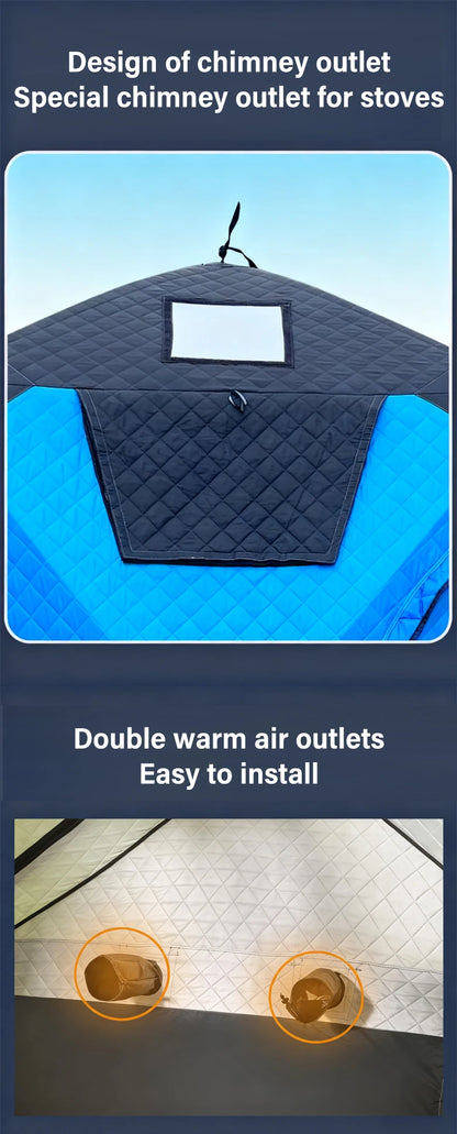 Outdoor Winter Fishing Tent For Camping 3-4 Person With Windows Quick Opening Tent Windproof And Waterproof Camping Gadgets