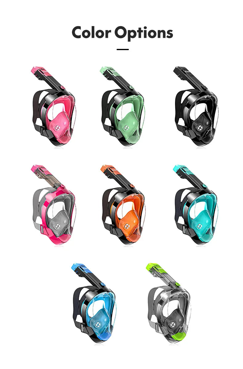 Snorkeling Mask Full Dry Diving Mask Professional Anti-Fog Diving Goggles Underwater Scuba Swimming Equipment