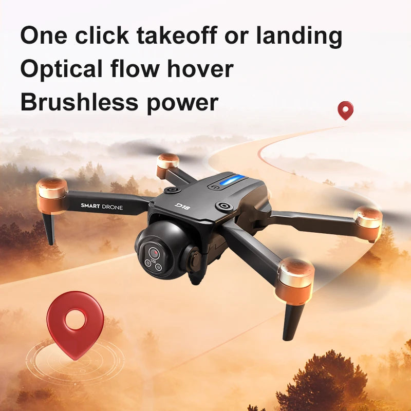 2025 D18 Drone 8K Aerial HD Dual Camera Photography Intelligent Obstacle Avoidance Brushless Motor 5G WIFI GPS Return VR Drone