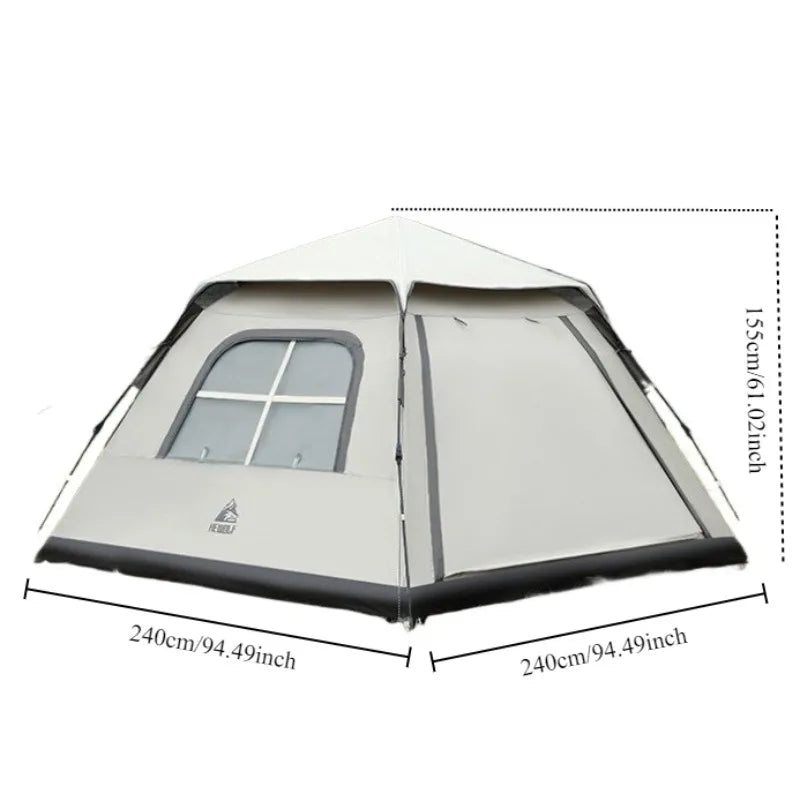 Large Space Sunshade Camping Tent Family Portable Relaxing Rainproof Multi Beach Tents Outdoor Trip Rest Camping Equipment