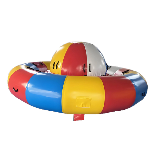 Commercial Boat Inflatable Water Toys Ride Spinning Towable Inflatable Water Tube Sports UFO Toy for Adults and Kids