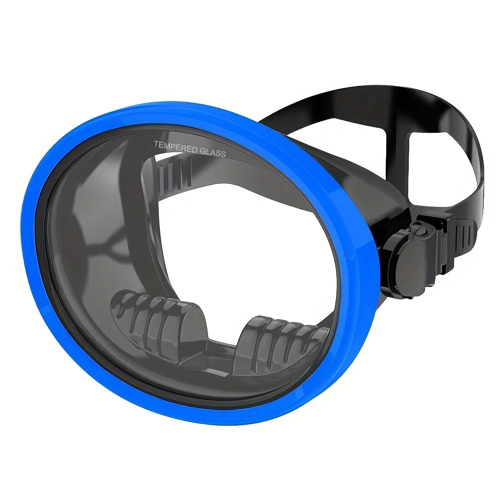 Diving Mask Goggles HD Anti-Fog Spearfishing Mask Freediving Mask Clear Panoramic Goggle with Adjustable Buckle for Free Diving
