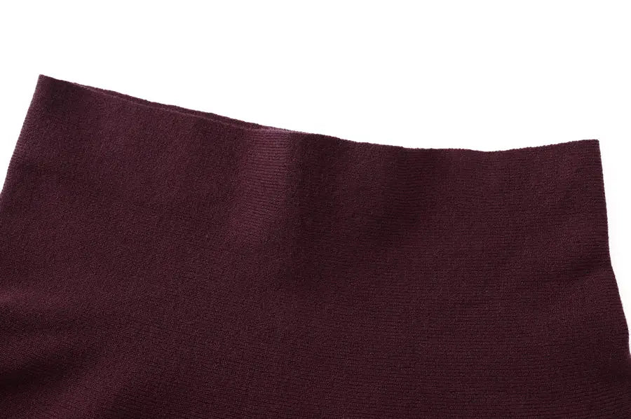 AS woman clothes knitting zipper collar tops and knitted skirt cover knee Autumn-winter collection