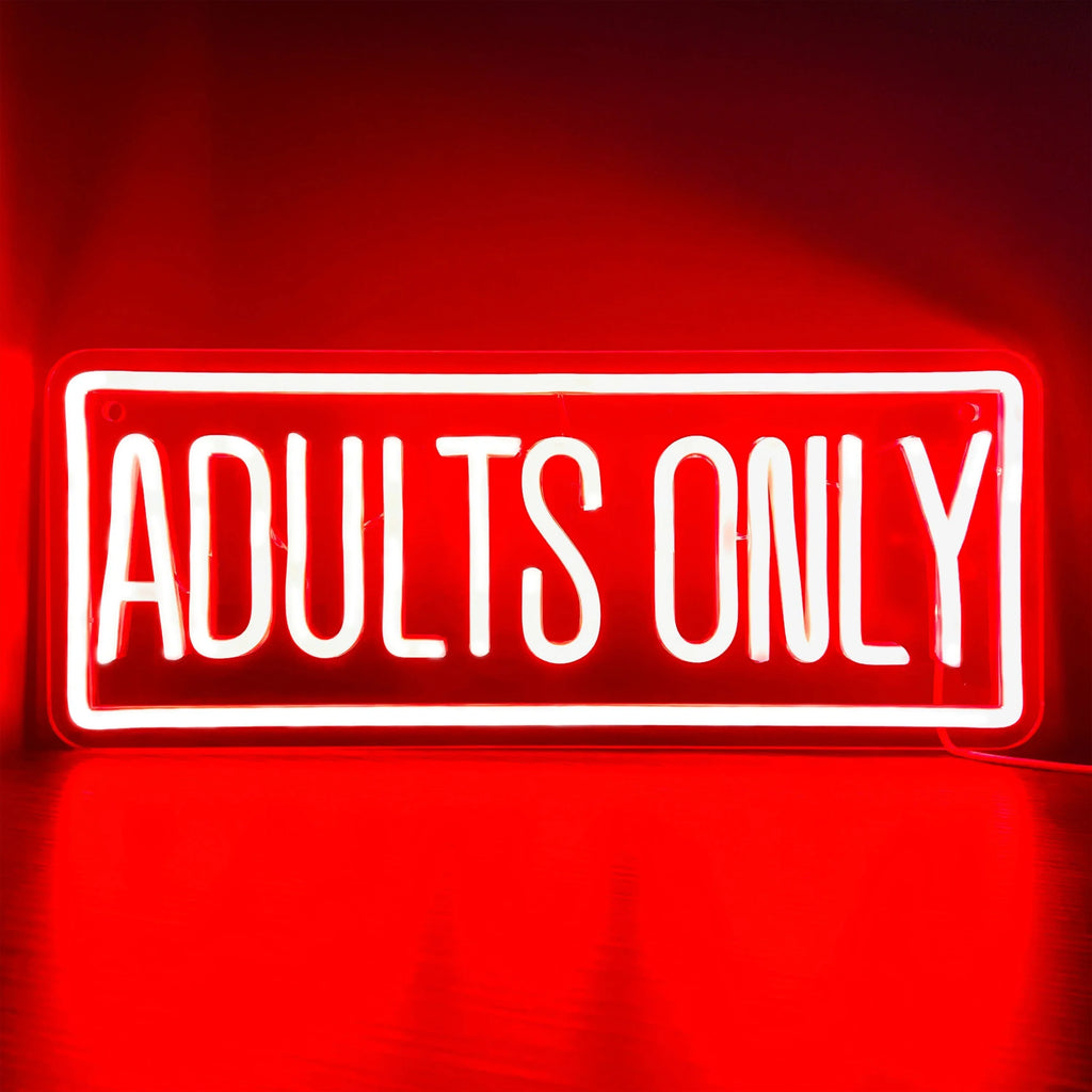 Adults Only Neon Sign Adutls Only Neon Signs for Wall Decor, Adult Only LED Light Sign for Bedroom Game Bar Man Cave Hotel Party