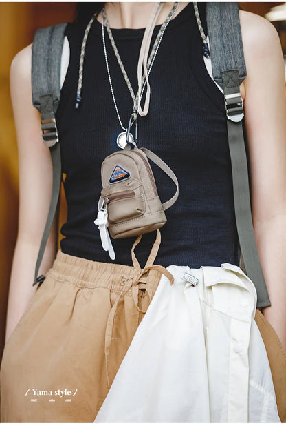 Maden-Women's Mountain Mini Functional Hanging Bag, Outdoor Crossbody Shoulder Bag, Small Waistpack, Key Earphone Card Bag