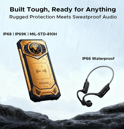 Global Version DOOGEE S200 X 5G Rugged Phone 32GB 512GB 6.72" FHD+ 120Hz Display MTK Dimensity 7050 10100mAh Large battery