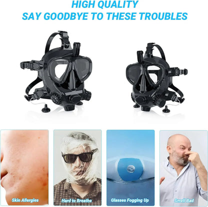 Full Face Dive Mask Support Diving & Snorkeling, Full Face Snorkel Scube Mask