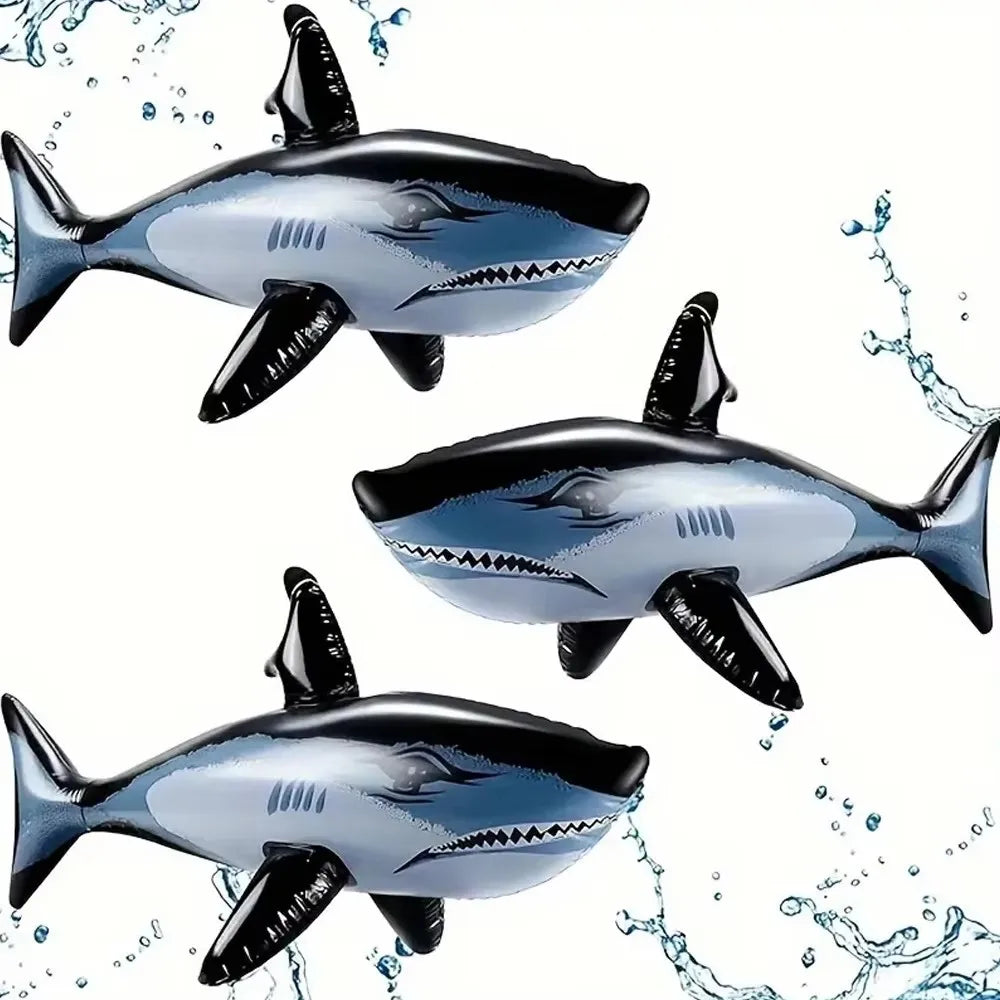 Inflatable Shark Float Beach Pool Party Swimming Water Game Fun Sports Inflatable Toy Holiday Vacation Gift For Home Outdoor