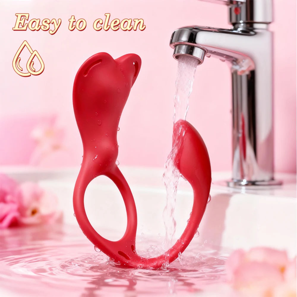 Adult Sex Toys for Couple Vibrator Wearable Rose Toy Anal Plug Clitoral G Spot Vibrators,Vibrating Penis Ring Prostate Massager