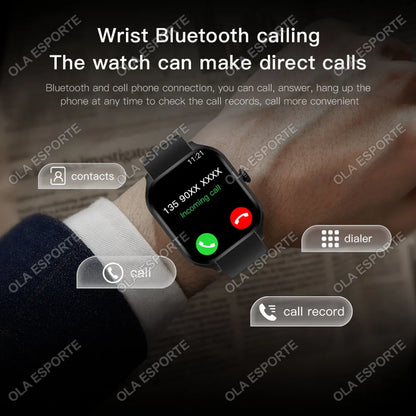 Sports Smart Watch Fitness Clock Health Monitor Waterproof Smartwatch Wireless Bluetooth Call Watches Men Women Smartwatch 2025
